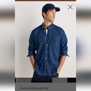 Quince Cashmere Baseball Hat True Navy Xs/S And M/L